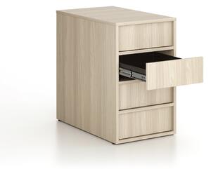 Kontener biurowy FRAME, 428 x 763 x 721 mm, dąb naturalny