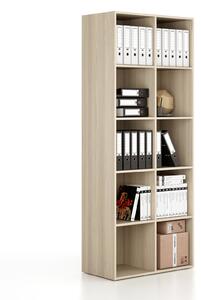 Regał FRAME, wysoki, 2 kolumny, 2162 x 872 x 450 mm, dąb naturalny