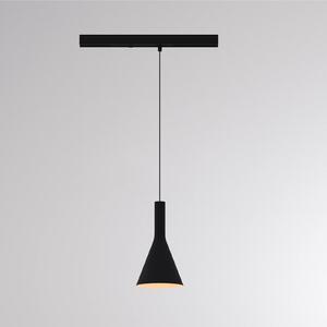 Molto Luce Lampa wisząca na szynie LED LORA I, czarna, Ø 15 cm, 40° CCT, 3-fazowa I, czarny, salon / jadalnia, metal, nowoczesny