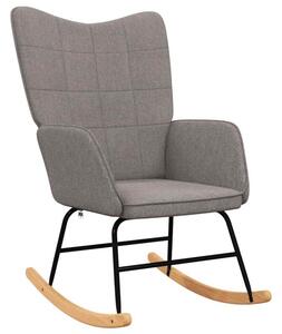 Fotel bujany, kolor taupe, tapicerowany tkaninÄ