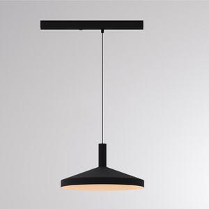 Molto Luce Lampa wisząca na szynie LED LORA III, czarna, Ø 36 cm, 40°, CCT, 3-fazowa III, czarny, salon / jadalnia, metal, nowoczesny