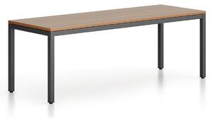 Ławka FRAME, podstawa czarna, 1685 x 404 x 468 mm, orzech