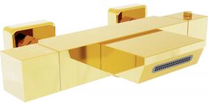 Mexen Cube termostatyczna bateria wannowa, złota - 77360-50