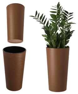 Donica na kwiaty dłuto Latina 25 cm, naturalna