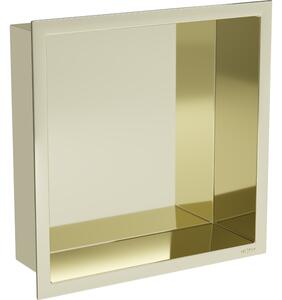 Mexen X-Wall-R półka wnękowa z kołnierzem 30 x 30 cm, złota - 1950303010