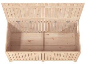 Skrzynia ogrodowa, 147x68x64 cm, lite drewno sosnowe