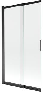 Mexen Fox parawan nawannowy 2-skrzydłowy przesuwny 100 x 150 cm, transparent, czarny - 891-100-002-70-00