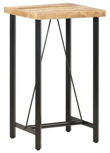 Stolik barowy, 60x60x107 cm, surowe drewno mango