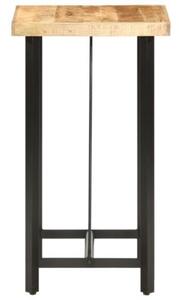 Stolik barowy, 60x60x107 cm, surowe drewno mango