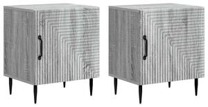 Szafka nocna 2 szt. szary sonoma 43 x 34,5 x 50 cm