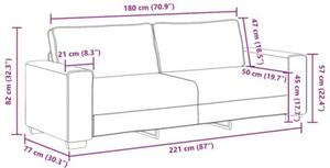 Sofa 3-osobowa, brÄ zowa, 180 cm, tkaninÄ