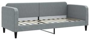 Sofa rozsuwana z materacami, jasnoszara, 80x200 cm, tkanina