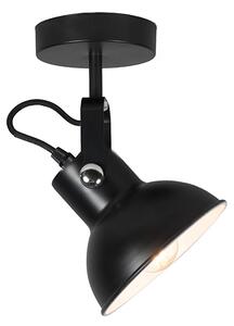 Przemysłowa lampa ścienna i sufitowa czarna uchylna - Guida Oswietlenie wewnetrzne