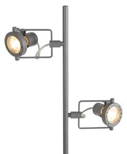 Przemysłowa lampa stojąca antracyt 2-źródła światła - Suplux Oswietlenie wewnetrzne