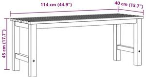 Ławka ogrodowa, 114 cm, lite drewno tekowe