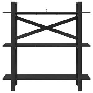 Półka na książki czarny dąb 100 x 33,5 x 102 cm