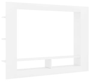 Szafka pod TV, biała, 152x22x113 cm, materiał drewnopochodny
