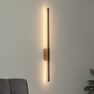 TK Lighting Kinkiet LED Flash, czarny/sosna, wysokość 79 cm, 1-punktowy