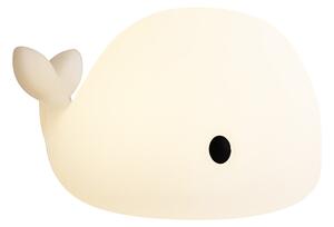 Lampa stołowa biała 30 cm z LED, ściemnialna, IP54, ładowalna - Baby Whale