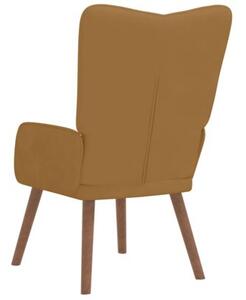 Fotel, brÄ zowy, obity aksamitem
