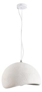 Biała lampa wisząca Stone 40 - w stylu wabi sabi