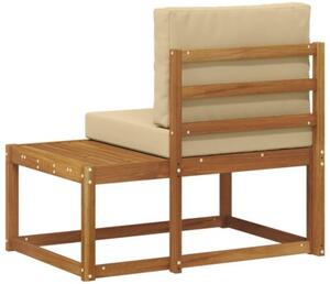 Sofa końcowa na zewnątrz z poduszką naturalny 91 x 63 x 73 cm