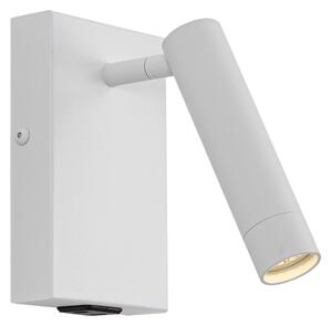 Nowoczesny kinkiet regulowany biały z USB-C - Croft