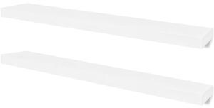 Półki ścienne, 4 szt., białe, 100 cm