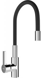 Mexen Flex bateria kuchenna, chrom/czarna - 670900-07