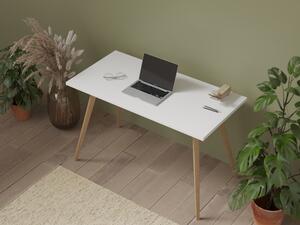 Minimalistyczne biurko, stół biurowy z białym blatem 90 x 50 cm