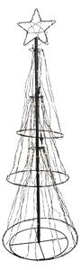 Świąteczna lampa podłogowa czarna drzewko 150 cm z LED z timerem IP44 - Ugoku