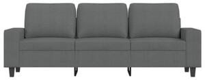 Sofa 3-osobowa, ciemnoszara, 180 cm, tapicerowana tkaninÄ