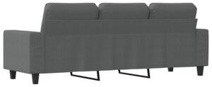 Sofa 3-osobowa, ciemnoszara, 180 cm, tapicerowana tkaninÄ