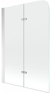 Mexen Felix parawan nawannowy 2-skrzydłowy 80 x 140 cm, transparent, chrom - 890-080-002-01-00