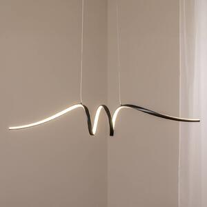 Lampa wisząca Loop Milagro Lighting, czarny, salon / jadalnia, metal, nowoczesny