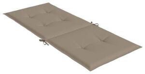 Poduszki na krzesła ogrodowe, 2 szt., taupe, 120x50x3 cm