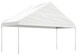 Namiot ogrodowy z dachem, biały, 15,61x5,88x3,75 m, polietylen
