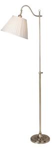 Biała/w kolorze złota lampa stojąca z elastyczną konstrukcją z tekstylnym kloszem (wysokość 167 cm) Charleston – Markslöjd