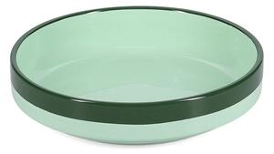 Zielony głęboki kamionkowy talerz ø 21 cm Duo – ONA