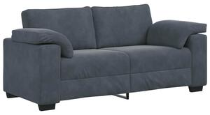 Sofa dwuosobowa ciemnoszara 180x77x82 cm aksamit