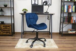 Ciemnoniebieskie krzesło biurowe NOTO VELVET