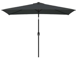 Parasol ogrodowy na metalowym słupku, 300 x 200 cm, antracytowy