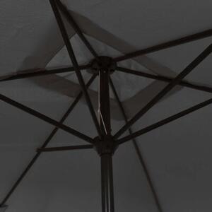 Parasol ogrodowy na metalowym słupku, 300 x 200 cm, antracytowy