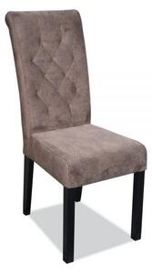 Szare pikowane krzesło tapicerowane do salonu lub jadalni