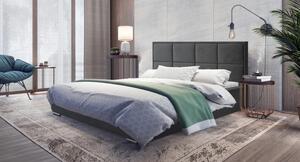 Łóżko tapicerowane Malta szary miękkie wezgłowie 160x200