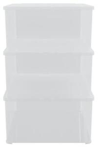 Plastikowe pojemniki do przechowywania, 3 szt, 10l, sztaplowane