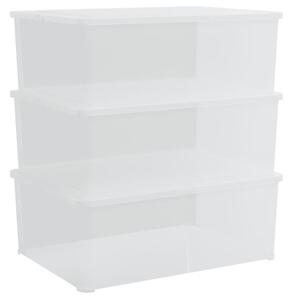 Plastikowe pojemniki do przechowywania, 3 szt, 10l, sztaplowane
