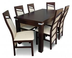 Nowoczesny zestaw do jadalni stół z sześcioma krzesłami