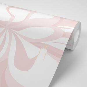 Samoprzylepna tapeta kobieca abstrakcja w kolorze różowym