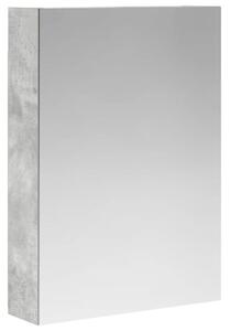 Szafka z lustrem do łazienki betonowy szary 50 x 14,5 x 70 cm